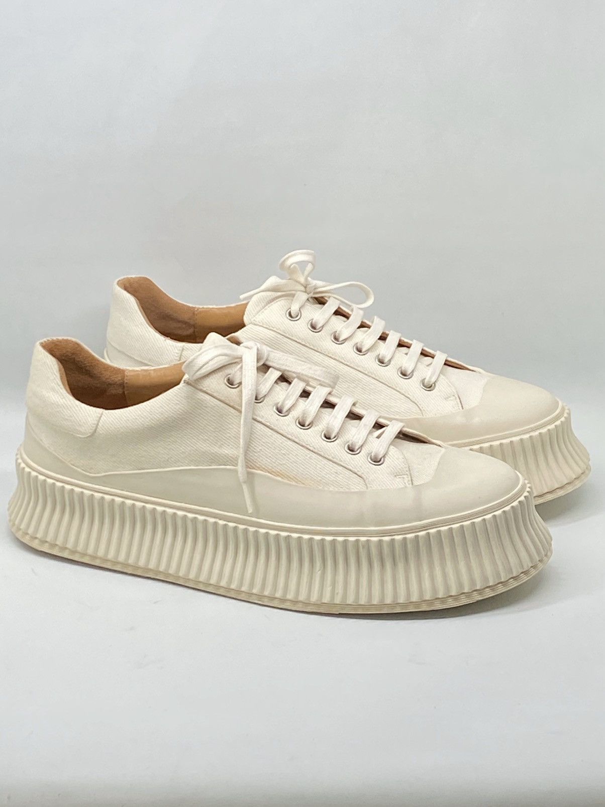Jil Sander Jil Sander Platform Canvas Low Top Sneaker size 42/us size 9 Size US 9 / EU 42 - 3 Thumbnail
