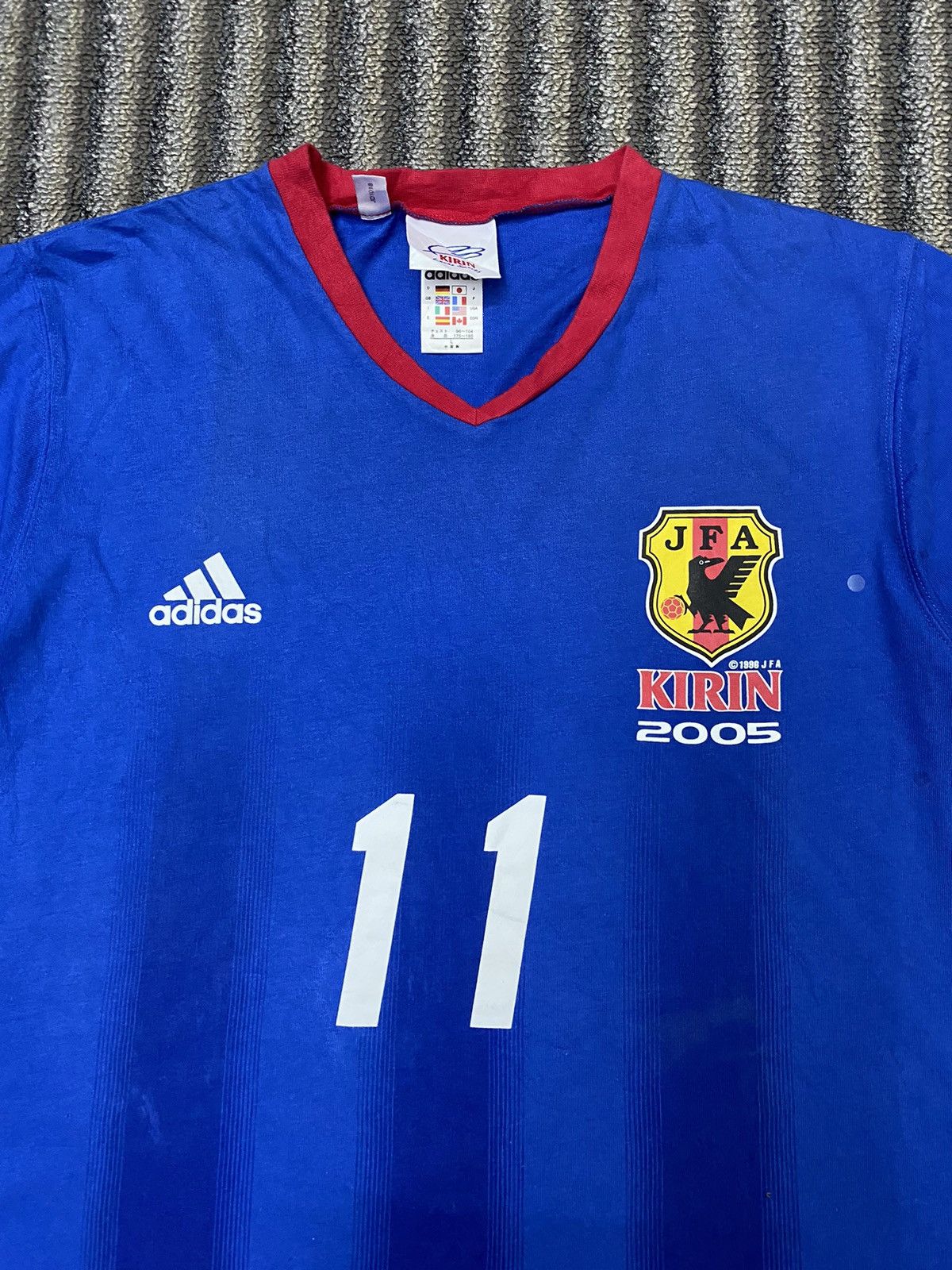 Adidas Adidas KIRIN 2005 JFA Tshirt Size US L / EU 52-54 / 3 - 4 Thumbnail