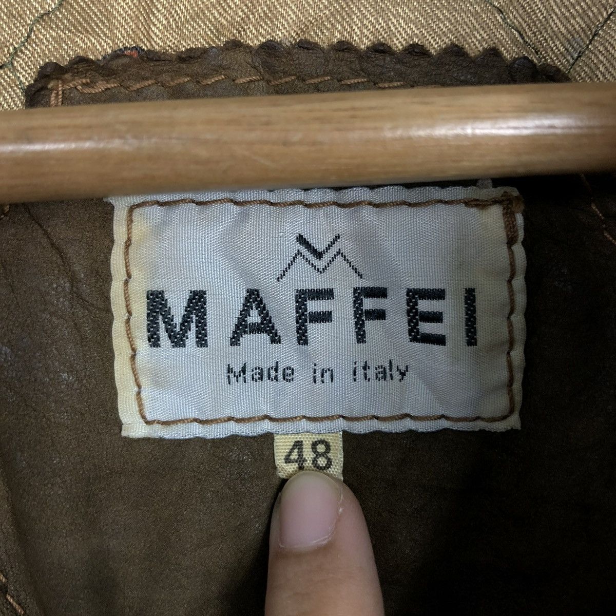 Vintage 🔥VINTAGE BOMBER LEATHER JACKET MAFFEI VERA PELLE ITALY Size US M / EU 48-50 / 2 - 19 Thumbnail