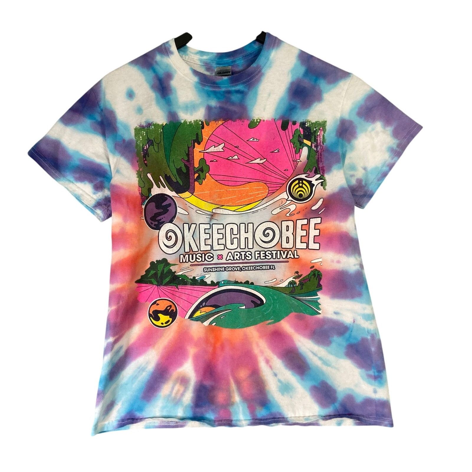 Gildan Okeechobee Music Festival 2020 Tie-Dye T-Shirt Unisex M Size US M / EU 48-50 / 2 - 1 Thumbnail