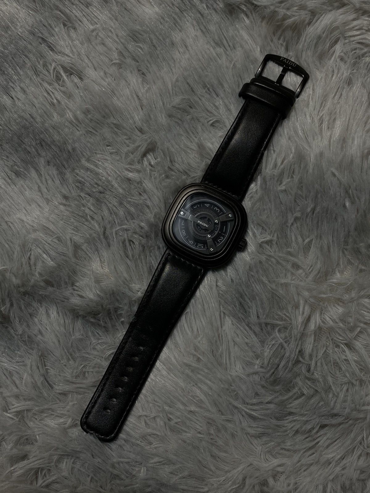 Japanese Brand Paidu Futuristic Black Watch Japanese Brand Size ONE SIZE - 7 Thumbnail