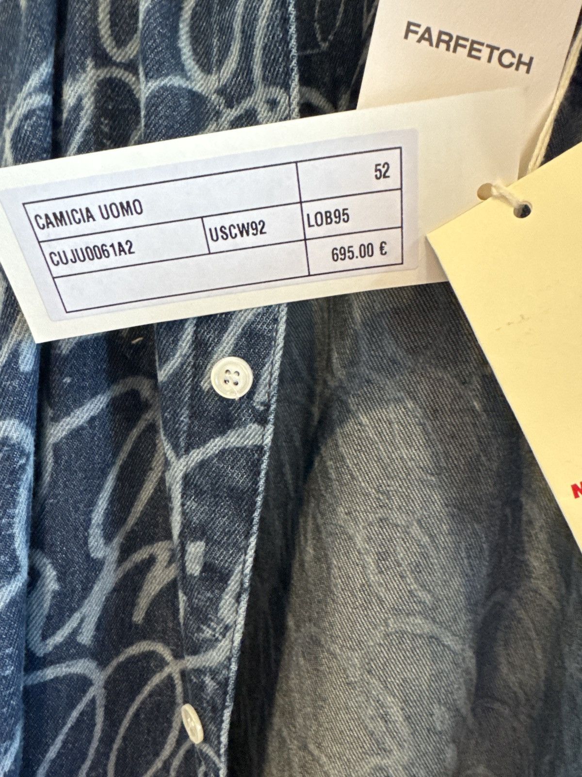 Marni Marni Bleached Echoed Lasered Light Denim Size Large Size US L / EU 52-54 / 3 - 8 Thumbnail