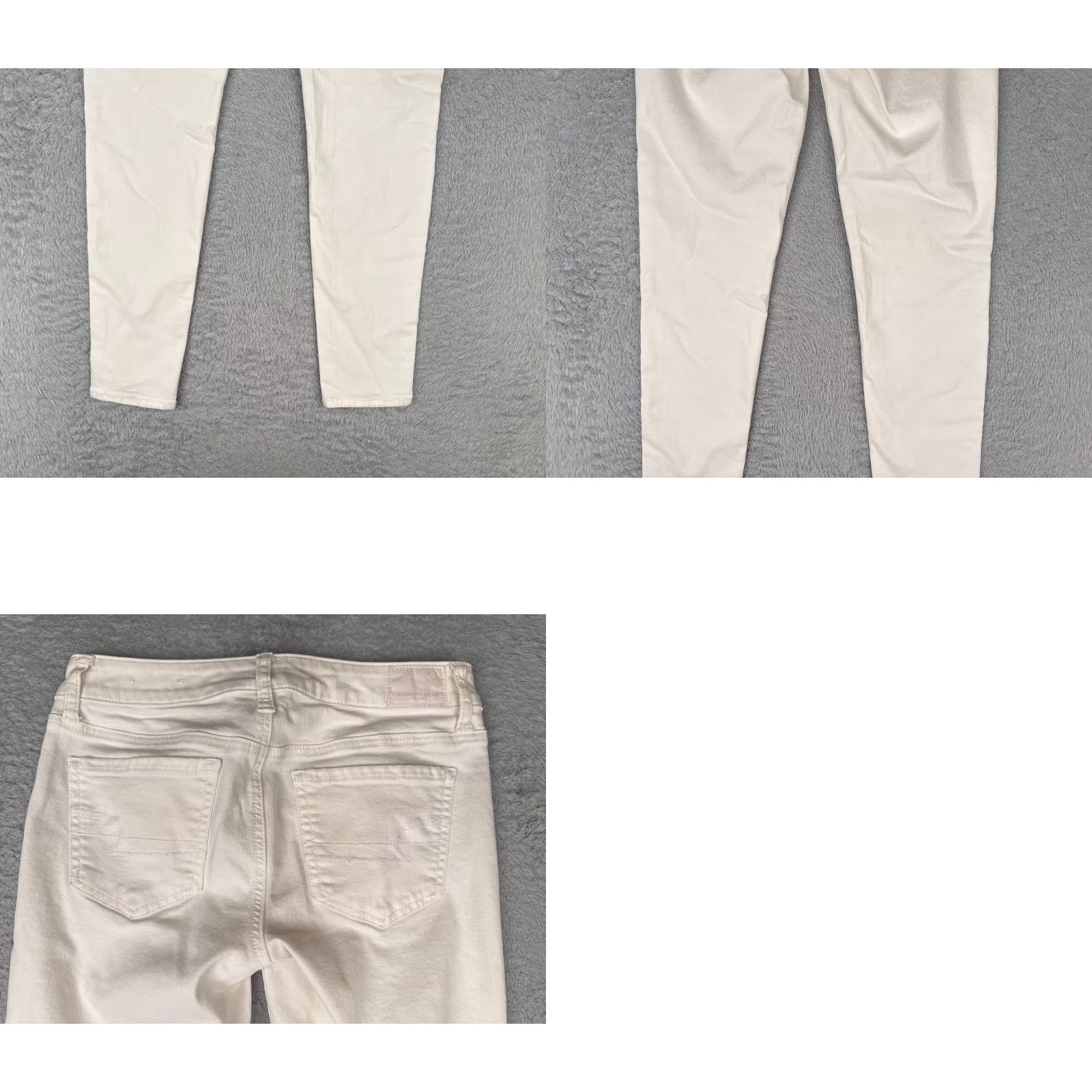 American Eagle Outfitters VINTAGE American Eagle Outfitters Jeans Women 4 White Tapered Leg Super Stretch X Cotton Blnd 28x27 Size 27" / US 4 / IT 40 - 10 Thumbnail