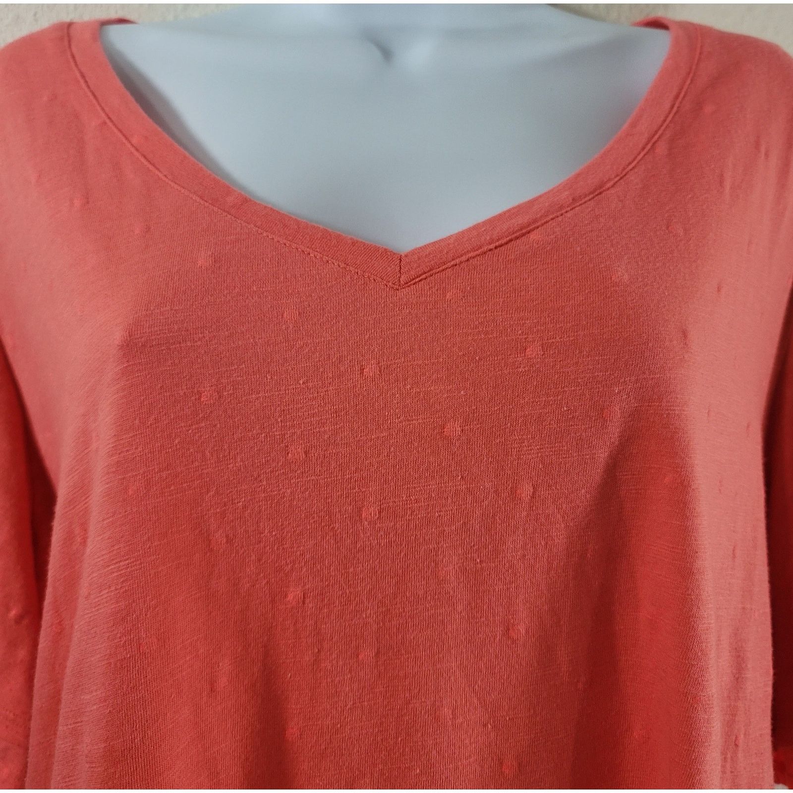 Other Time And Tru Orange Bumpy Raised Material Top XXL 20 Size XXL / US 16-18 / IT 52-54 - 5 Thumbnail