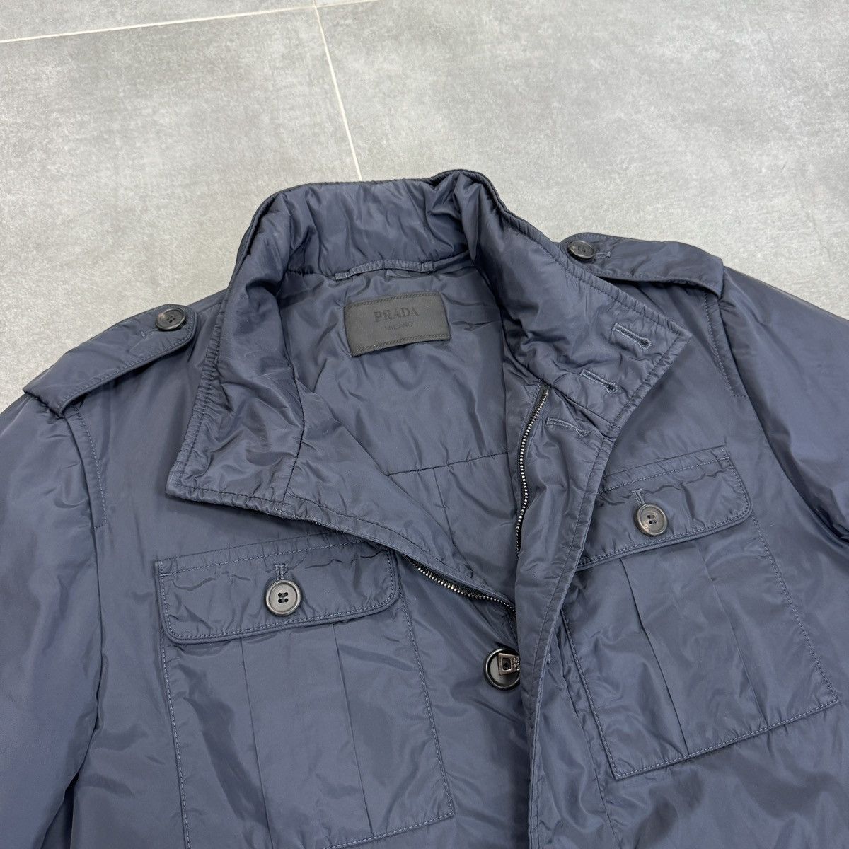 Prada Rare Prada Milano Nylon Navy Blue Jacket Size 50 Size US M / EU 48-50 / 2 - 10 Thumbnail
