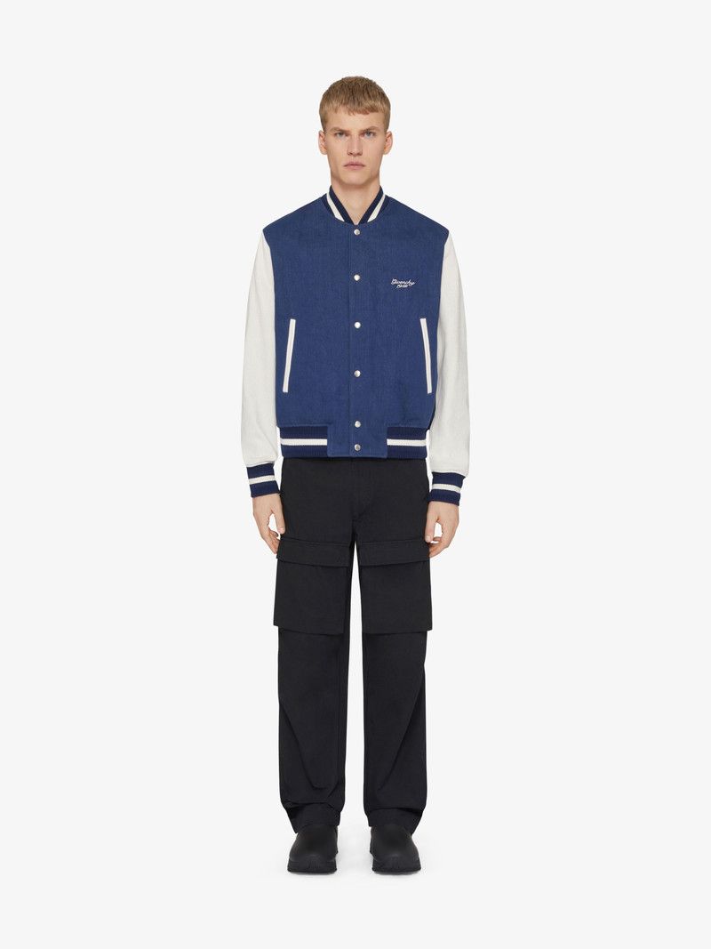 Givenchy o1n1vont0326 Varsity Jacket in Blue/White Size US L / EU 52-54 / 3 - 2 Thumbnail