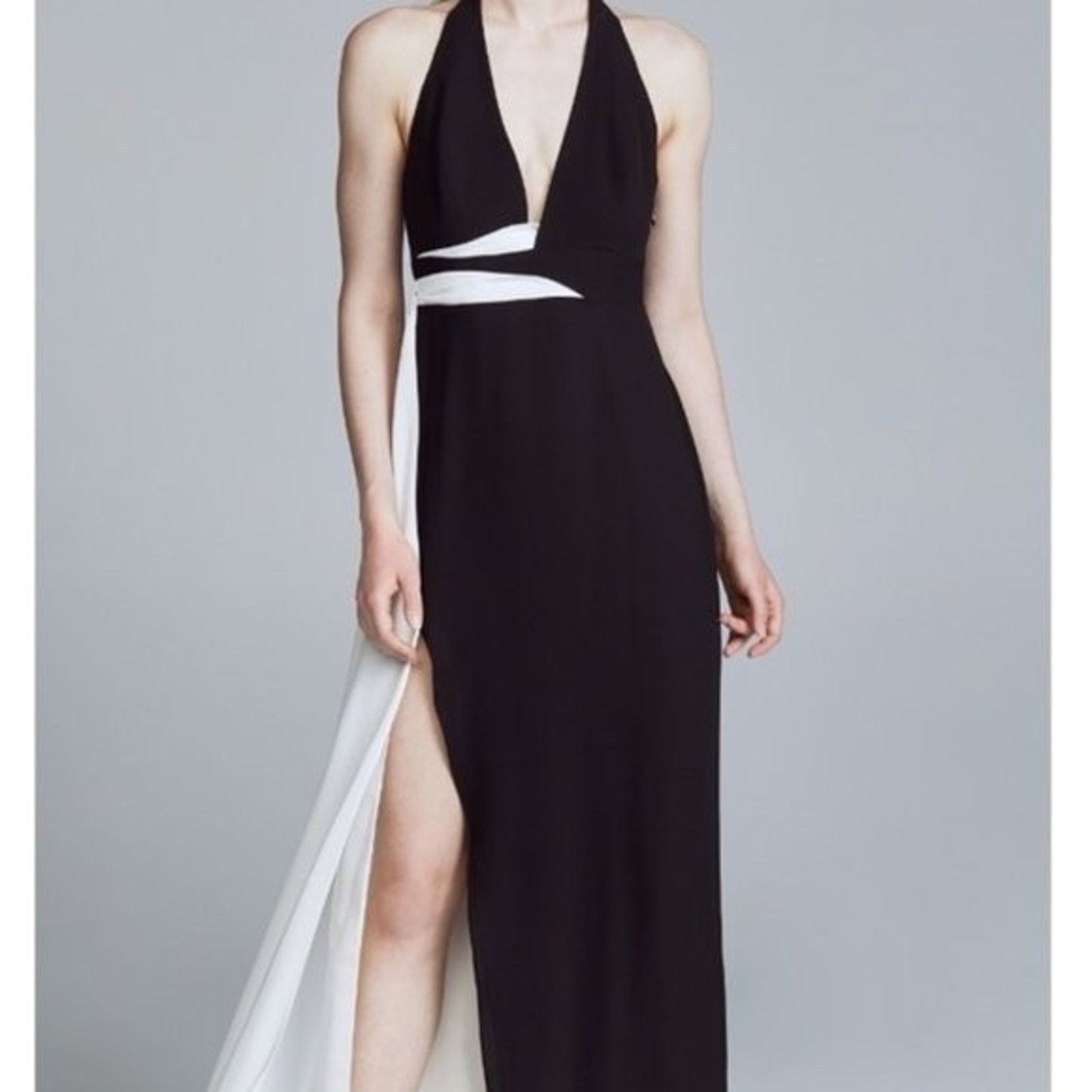 Halston Heritage Halston Black/White Maxi Prom Dress Size 2 A001772 Size XS / US 0-2 / IT 36-38 - 1 Thumbnail
