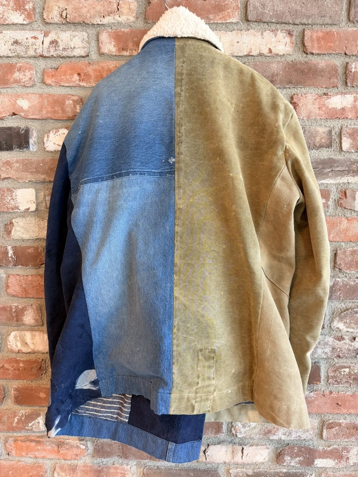 Greg Lauren Duffle Denim Mixed Media Peacoat Size US XL / EU 56 / 4 - 2 Thumbnail
