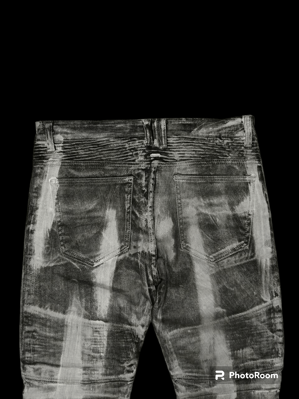 If Six Was Nine SICK SPLATTED BIKER JEANS DENIM PANTS Size US 33 - 3 Thumbnail