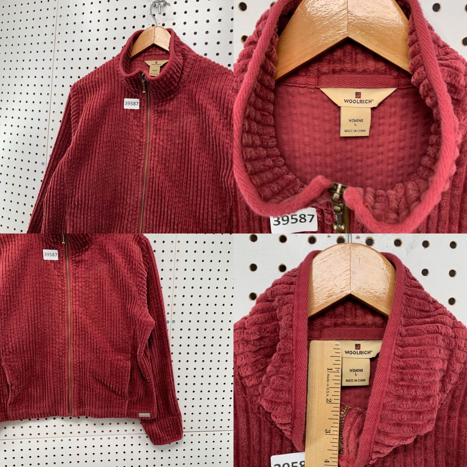 Vintage VINTAGE Woolrich Corduroy Zip Jacket Womens Large Black Cherry 21.5x23 Corduroy Zip Jacket Women L Black Climate? Size L / US 10 / IT 46 - 8 Thumbnail