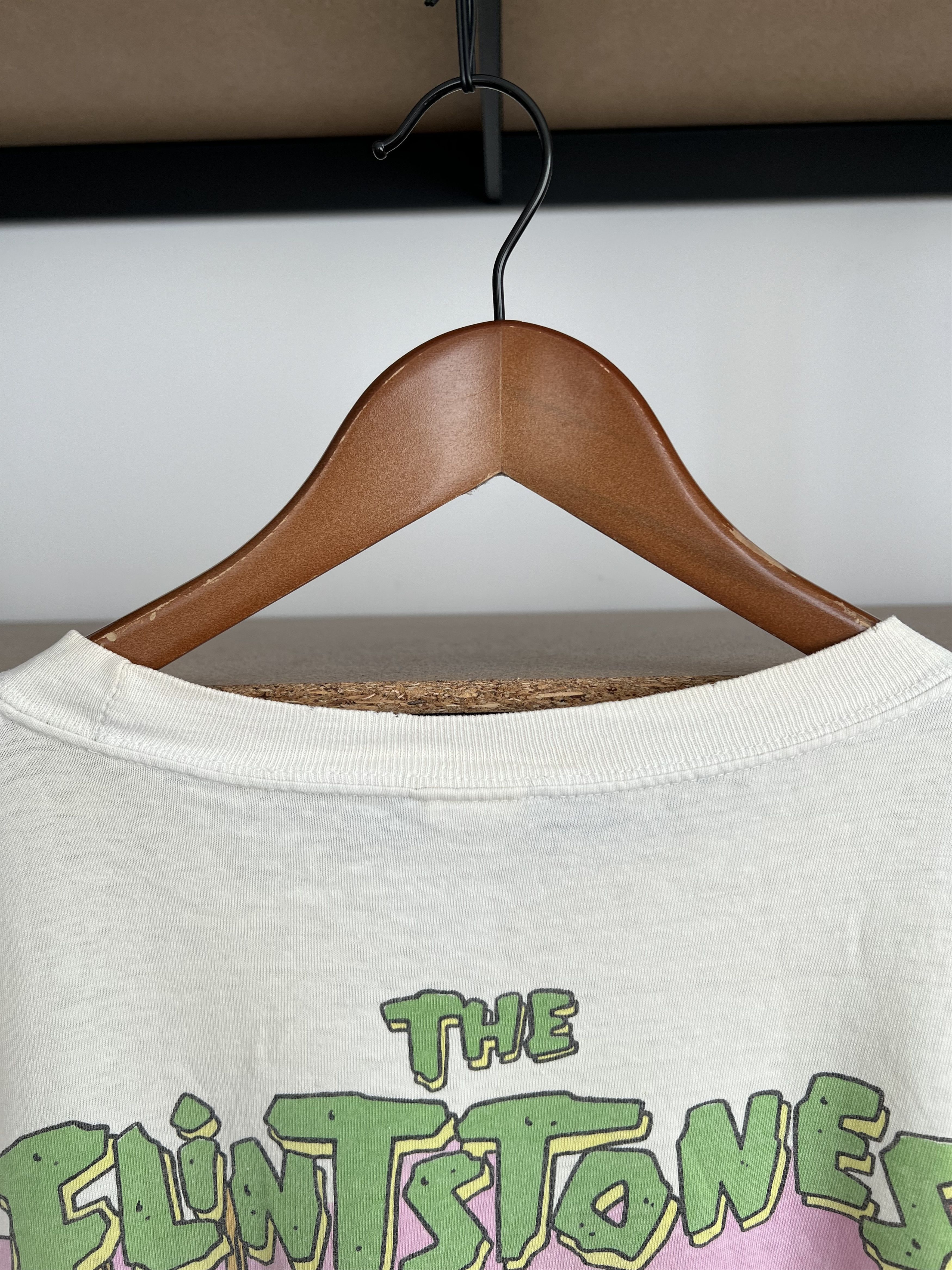 Cartoon Network Vintage 90s The Flintstones Cartoon Humor Funny White Tshirt Size US XL / EU 56 / 4 - 22 Thumbnail