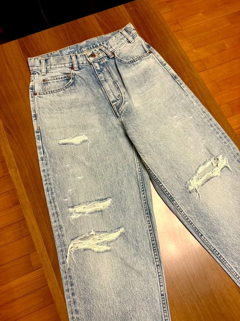 Celine celine 21ss Light Blue Washed Big Break Raw Edge Jeans 2506 Size US 30 / EU 46 - 2 Thumbnail