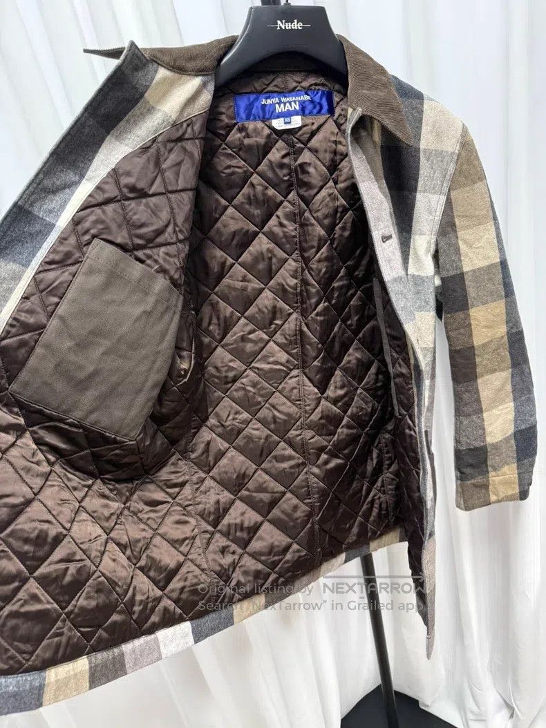 Junya Watanabe Junya Watanabe Plaid Patchwork Cotton Jacket with Corduroy Size US XS / EU 42 / 0 - 6 Thumbnail