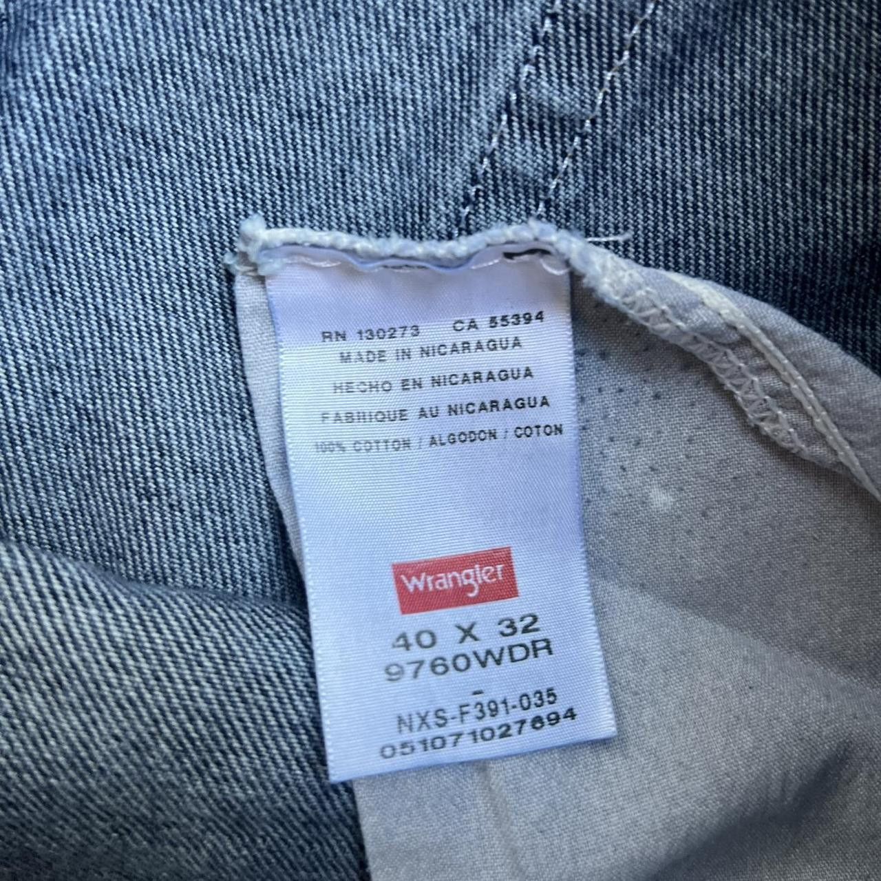 Vintage Vintage Y2K/2000s Super Baggy Grunge Dark Wash Wrangler Denim Jeans! Size US 40 / EU 56 - 8 Thumbnail
