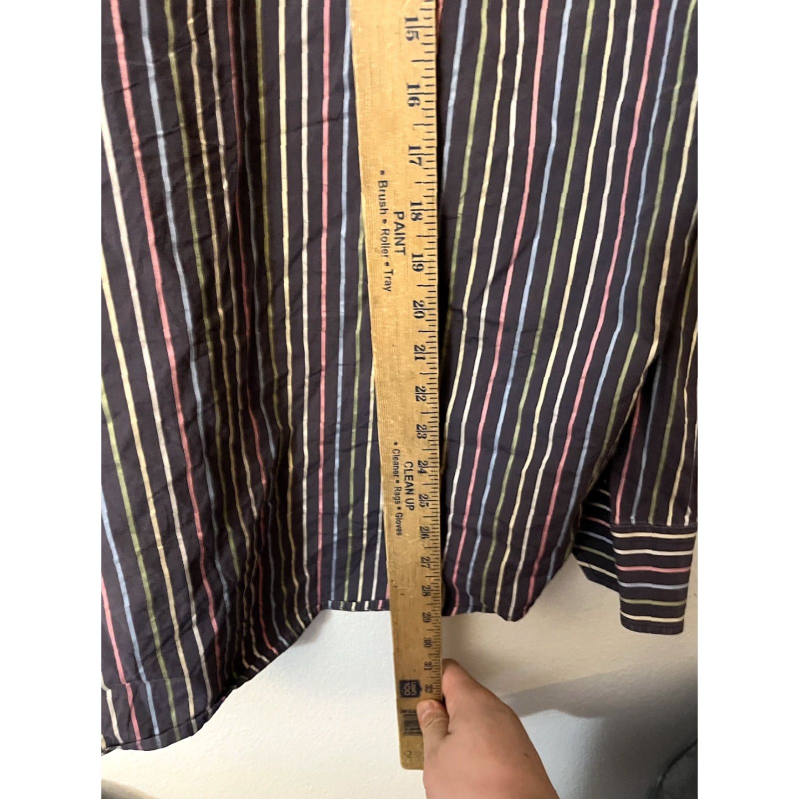 BUGATCHI Bugatchi Uomo Mens Shirt Long Sleeve Multicolor Striped Button Down Size US L / EU 52-54 / 3 - 4 Thumbnail