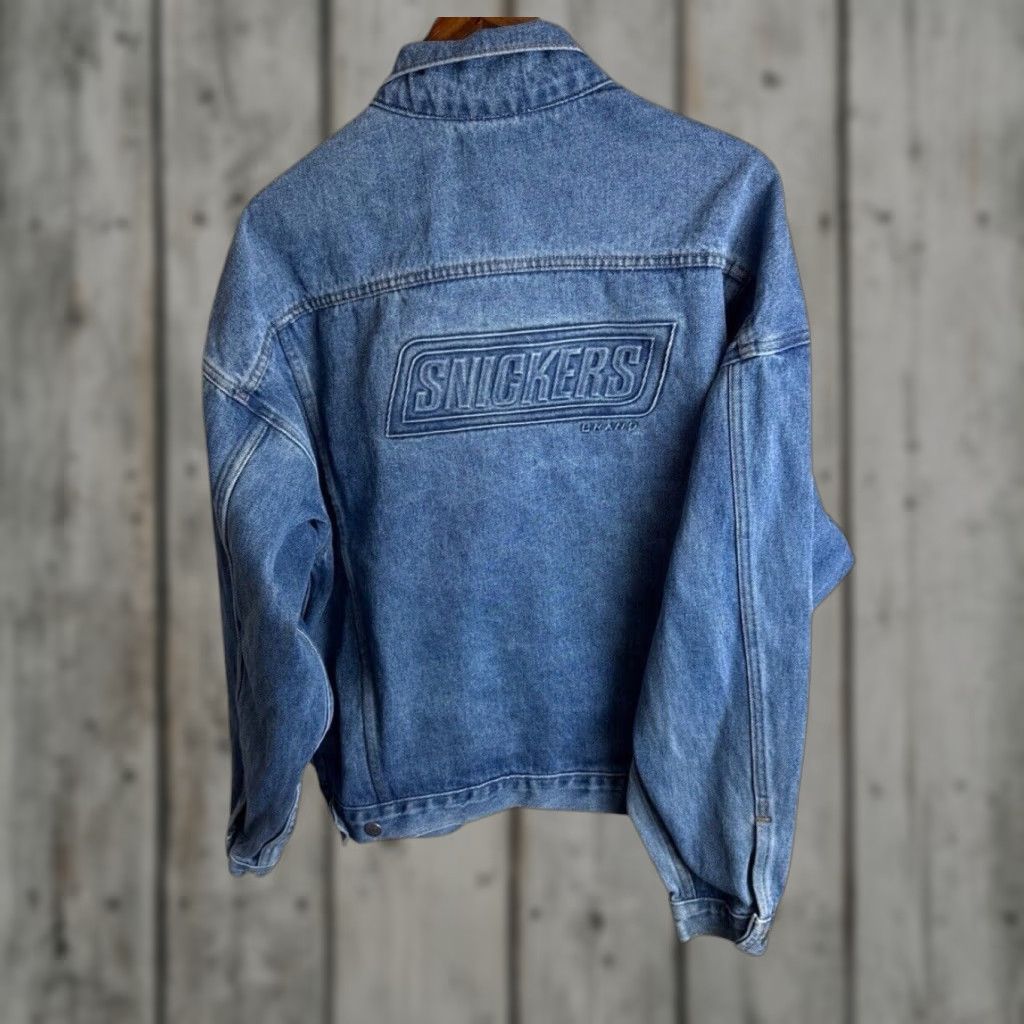 VINTAGE Snickers Denim Jacket Mens Large Blue Cotton