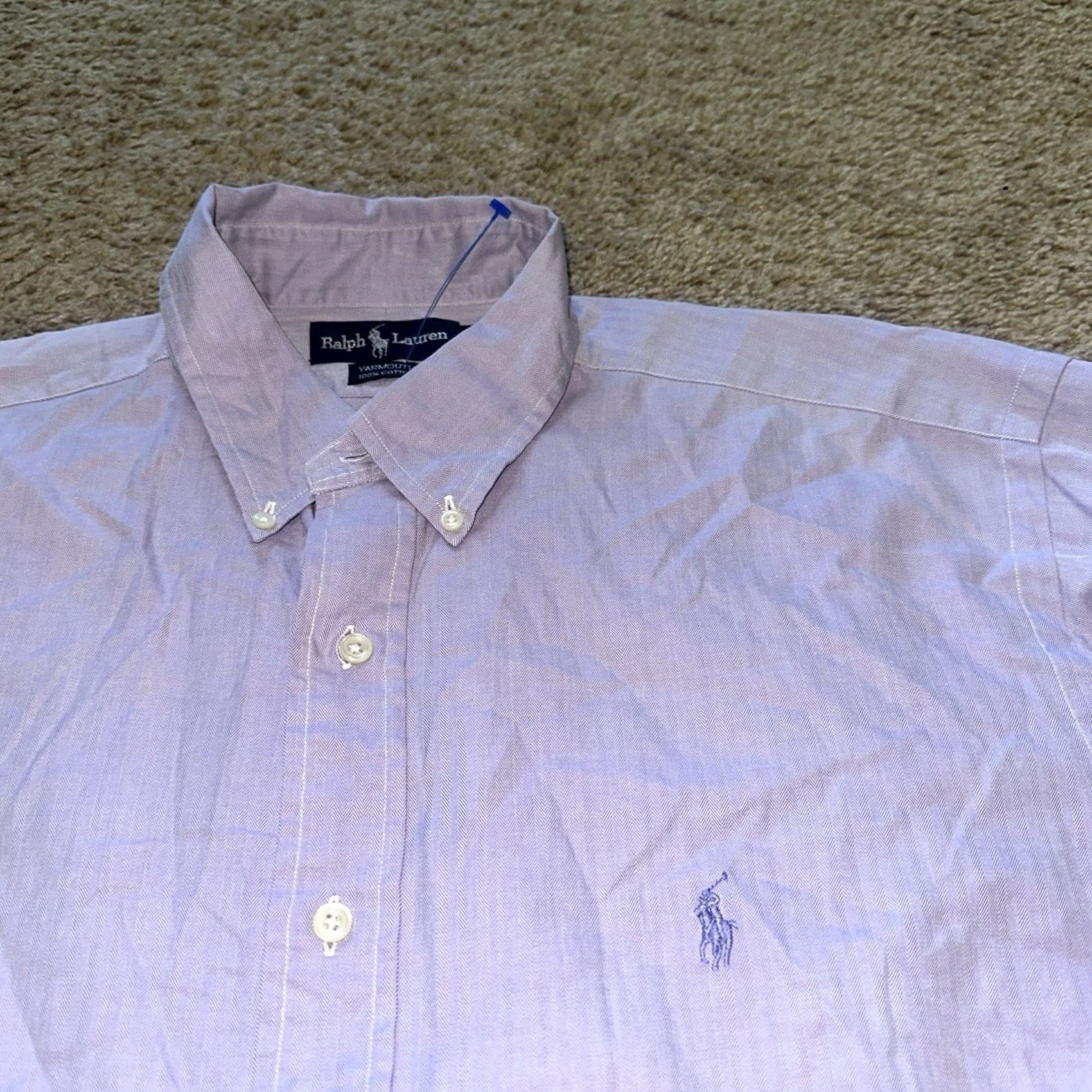 Ralph Lauren Ralph Lauren Classic Oxford Shirt Men 17 34/35 Blue Button-Down Preppy Casual Size US XL / EU 56 / 4 - 2 Thumbnail