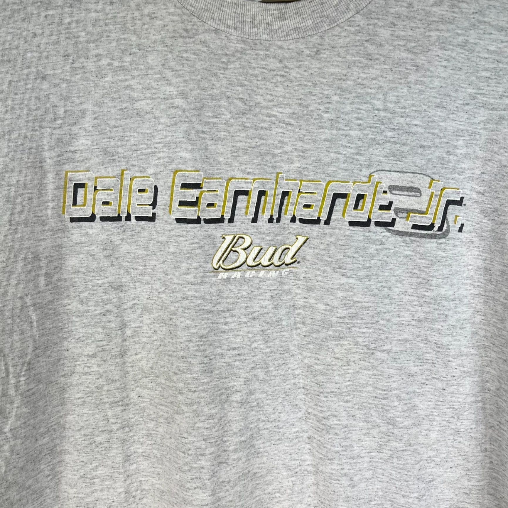 Budweiser VINTAGE Dale Earnhardt Jr. Budweiser NASCAR T-Shirt XL Gray 90s Graphic Mens Size US XL / EU 56 / 4 - 2 Thumbnail