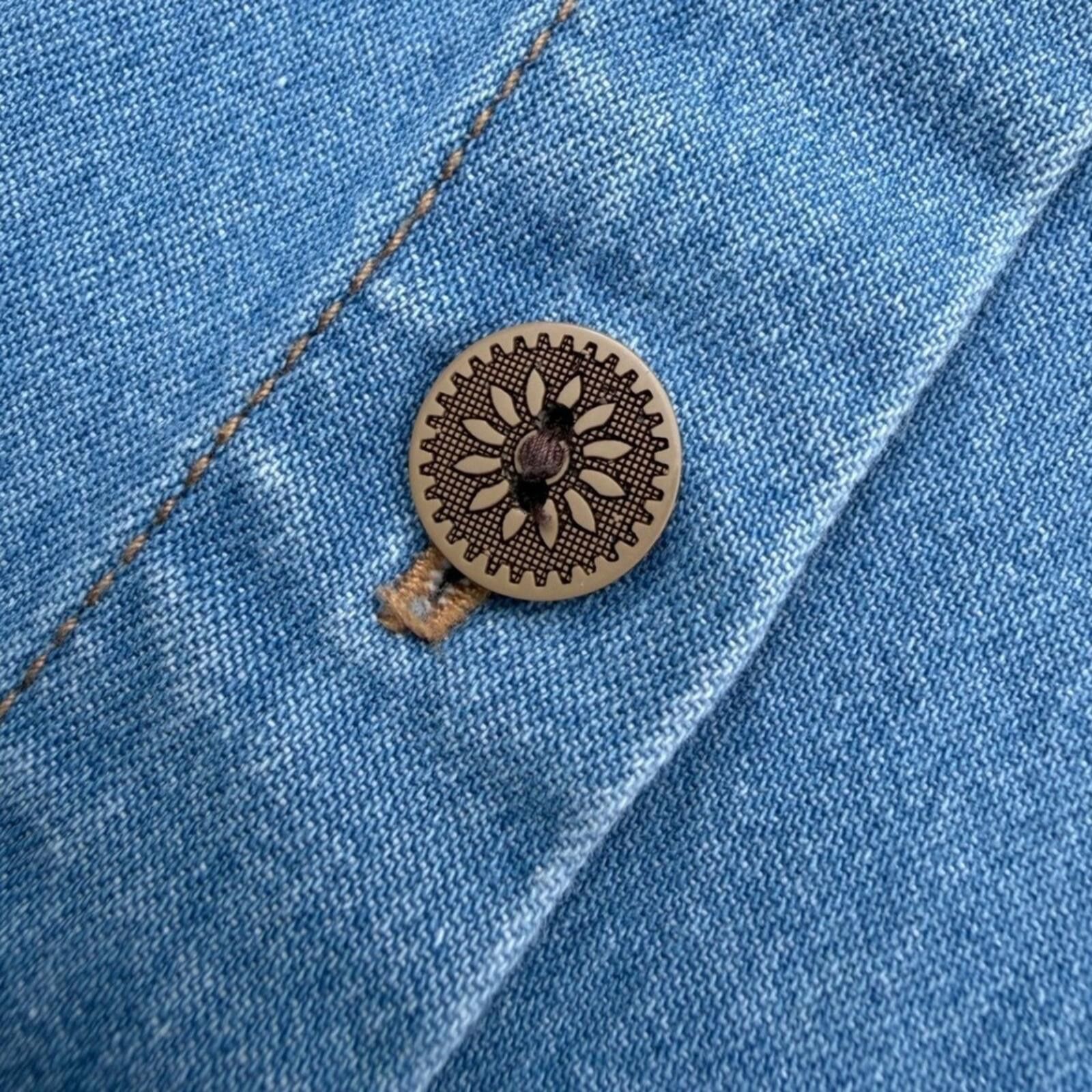 Other Allison Daley Denim Button Down Shirt Size XL / US 12-14 / IT 48-50 - 4 Thumbnail