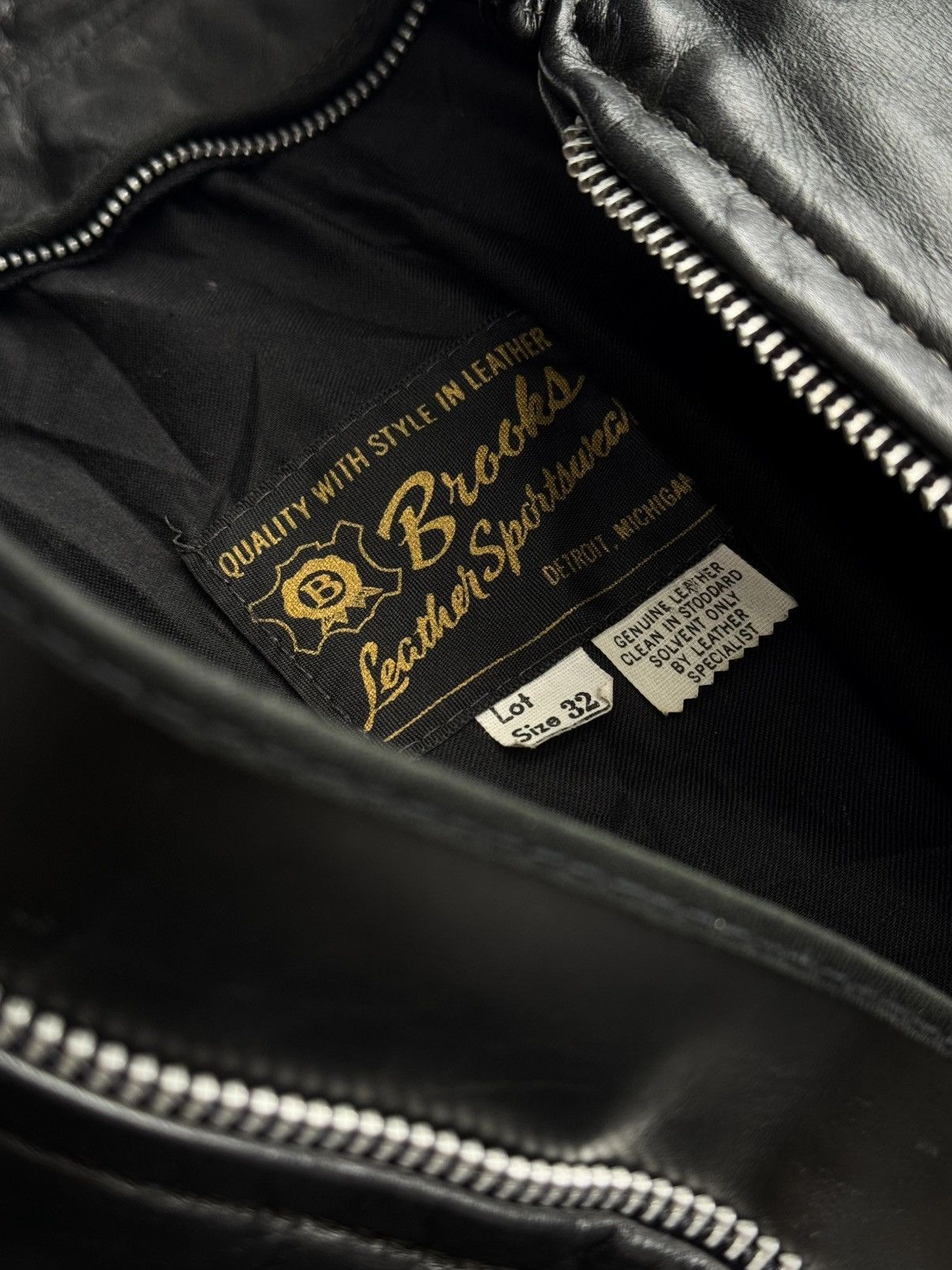 Brooks Vintage 60s Brooks Gold Label USA Cafe Racer Leather Jacket Size S / US 4 / IT 40 - 3 Thumbnail