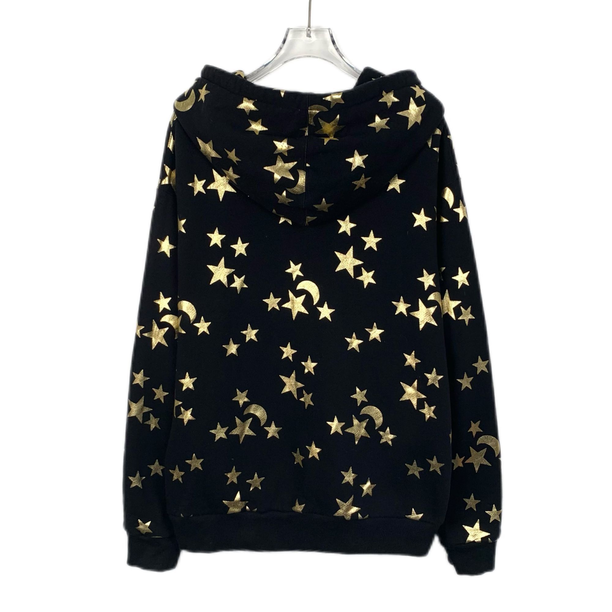 Gucci Gucci Black Gold Star & Moon Print Cotton Hooded Sweatshirt Size M / US 6-8 / IT 42-44 - 7 Thumbnail