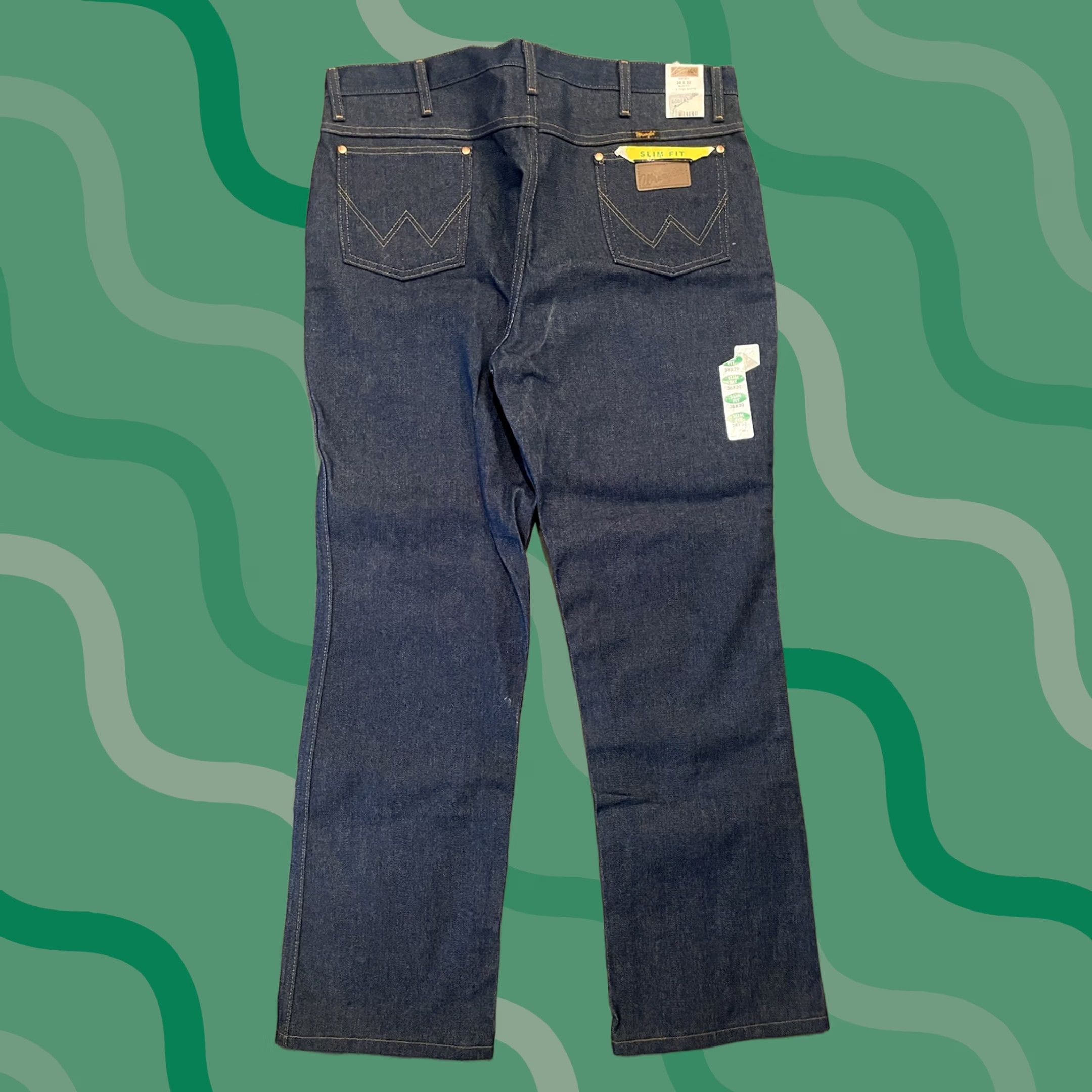 Wrangler VINTAGE Wrangler Denim Jeans 38x30 Slim Bootcut 5-Pocket Blue Size US 38 / EU 54 - 1 Thumbnail