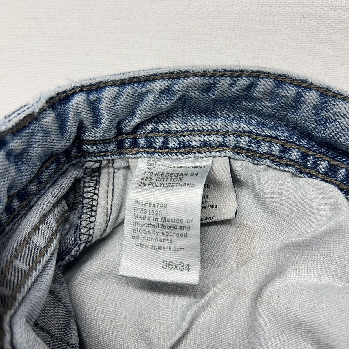 AG Adriano Goldschmied AG Adriano Goldschmied Jeans Blue Straight Denim Washed Size US 36 / EU 52 - 9 Thumbnail