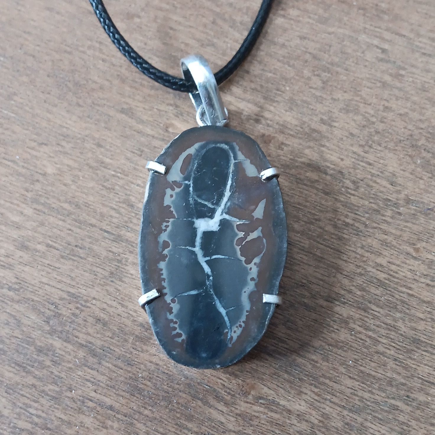 Other Mud Crack Fossil Septarian gemstone pendant necklace Size ONE SIZE - 1 Thumbnail