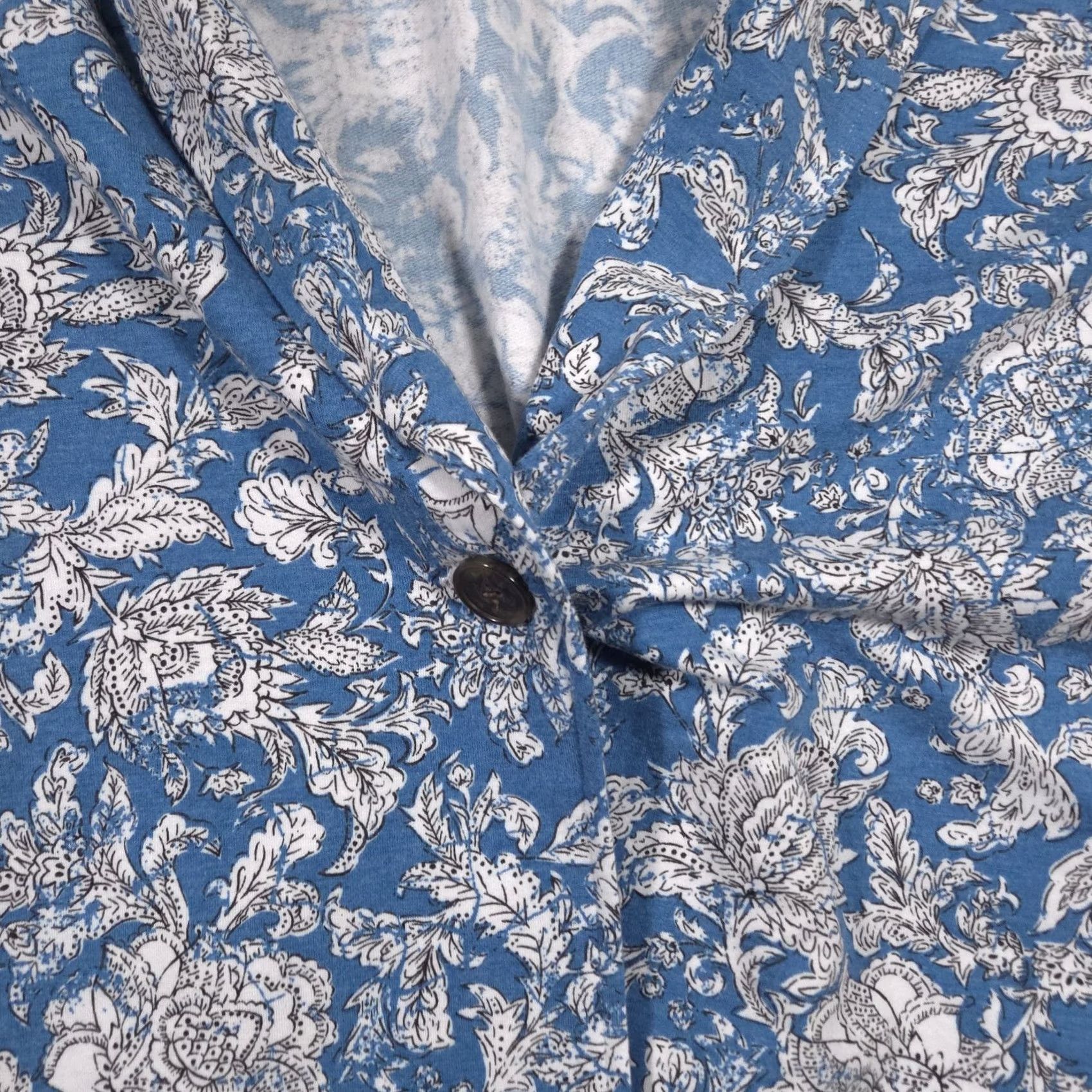 Vintage Cuddl Duds Fleecewear Shacket Womens Plus Size 1X Warm Cardigan Soft 1 Button - Floral Size XL / US 12-14 / IT 48-50 - 4 Thumbnail