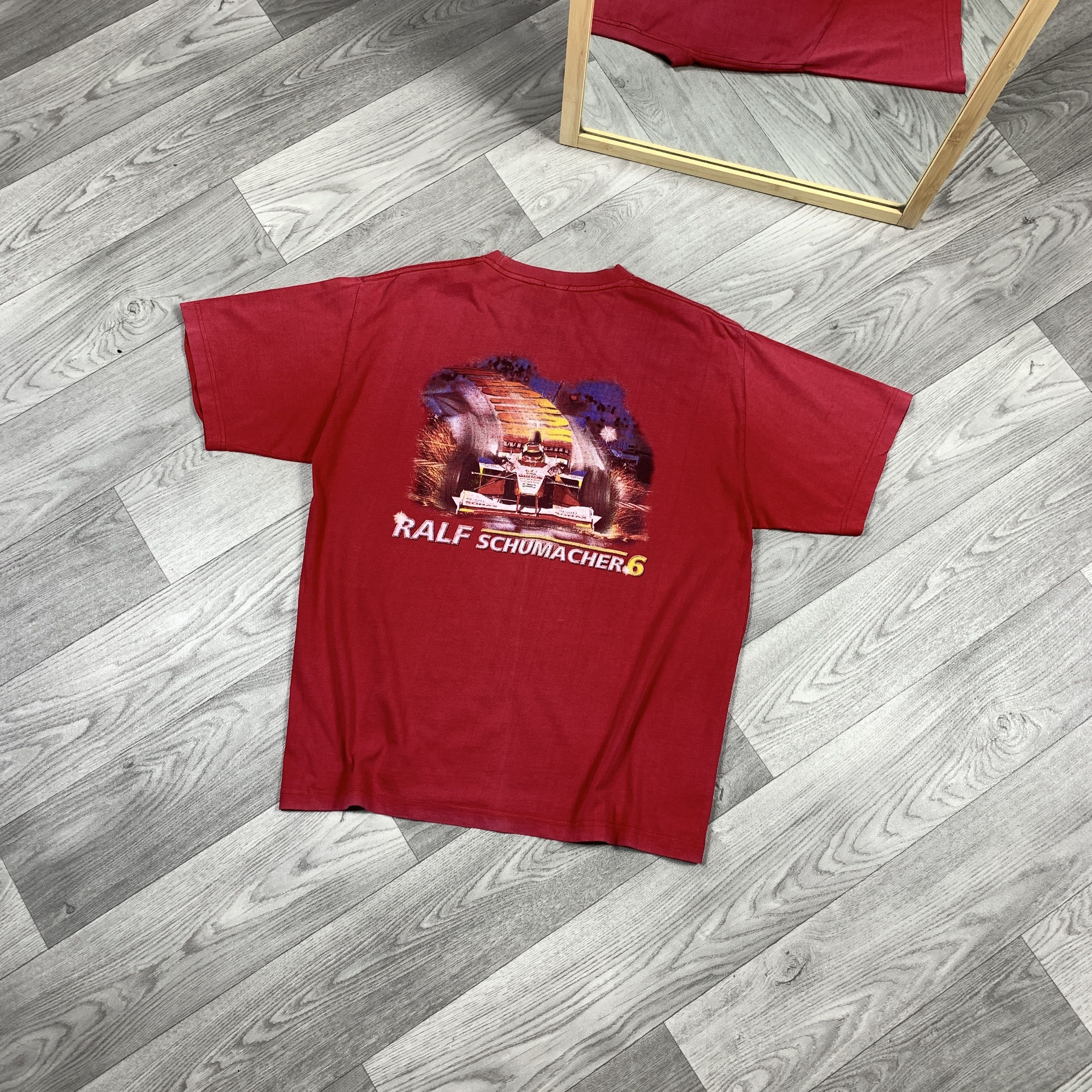 Other Vintage F1 Ralf Schumacher 90s Graphic Racing Tee Shirt Size US L / EU 52-54 / 3 - 1 Thumbnail