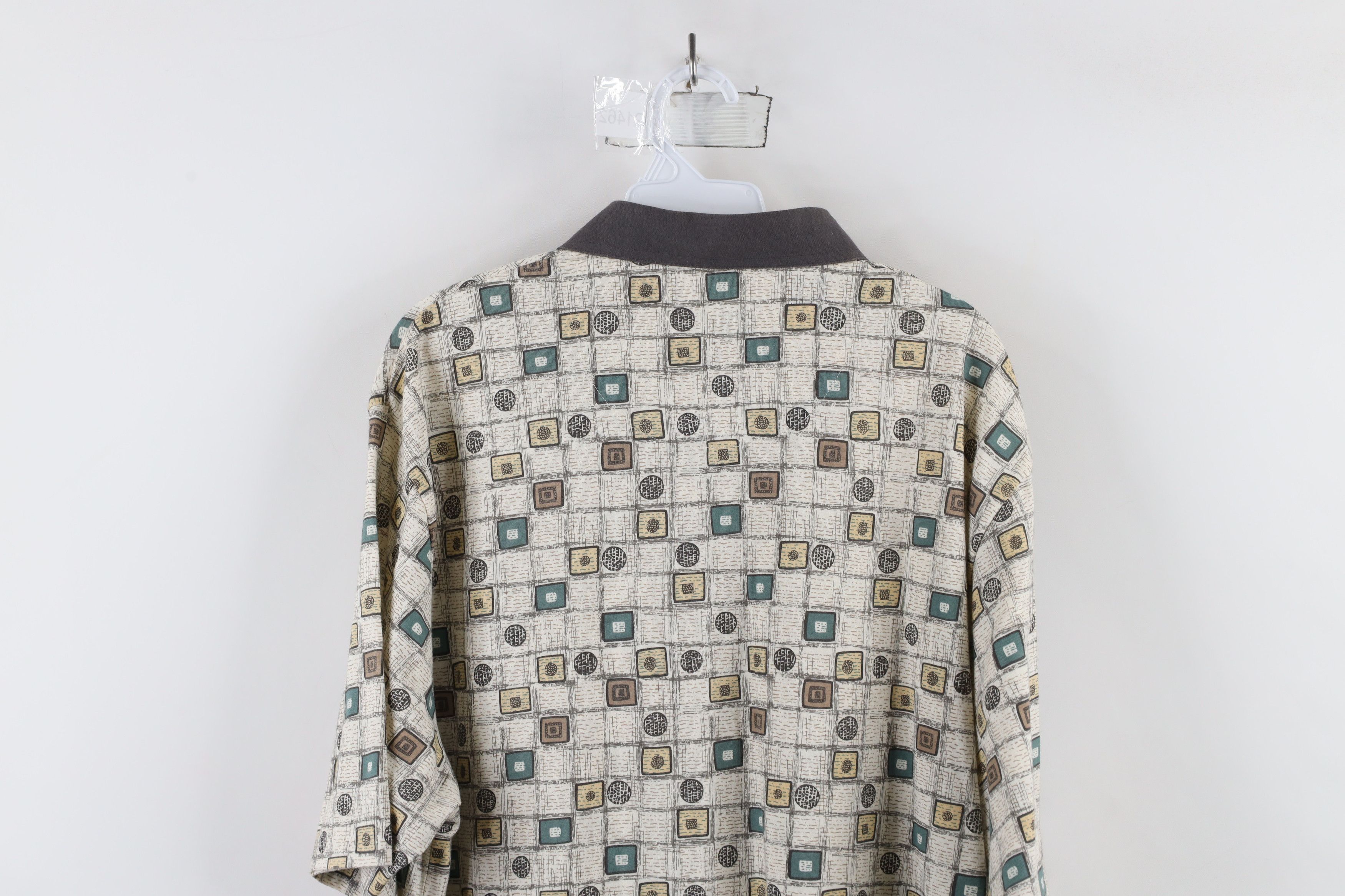Vintage Vintage 90s Streetwear Checkered Over Print Golf Polo Shirt Size US XL / EU 56 / 4 - 9 Thumbnail