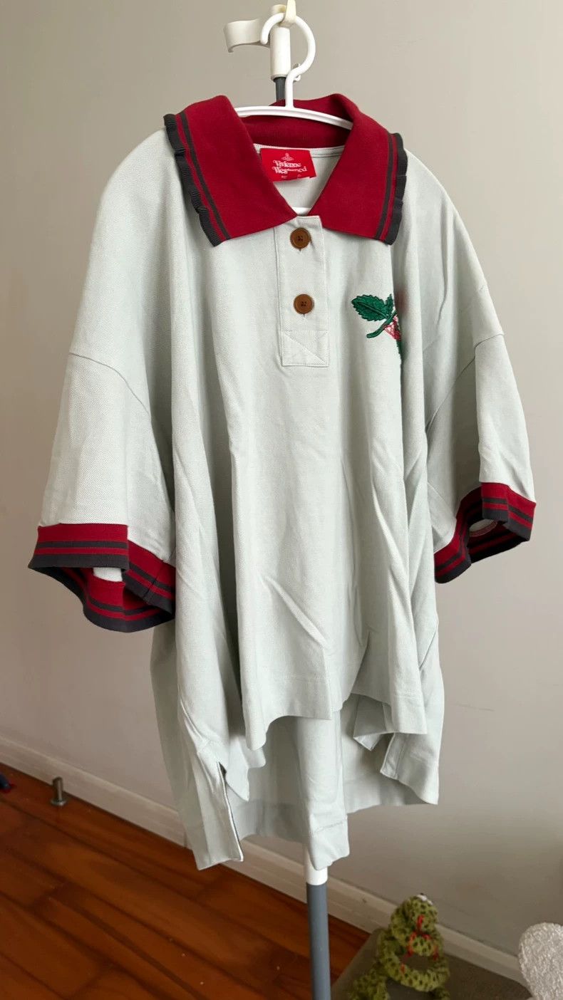 Vivienne Westwood Vivienne Westwood Rose Embroidery Polo Shirt - dmc Size US M / EU 48-50 / 2 - 1 Thumbnail
