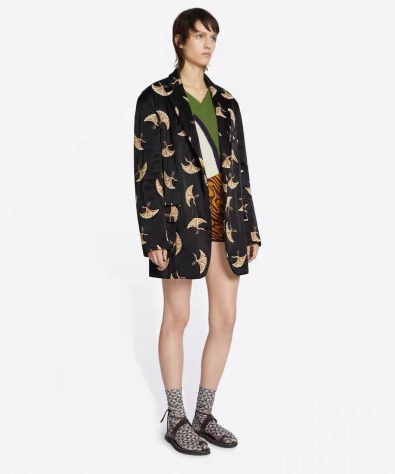 Dries Van Noten DRIES VAN NOTEN Three-dimensional Ginkgo leaf long-sleeved Size L / US 10 / IT 46 - 3 Thumbnail
