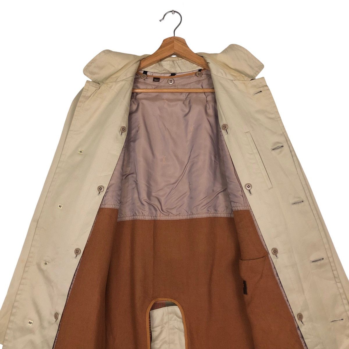 Japanese Brand 🔥Vtg Long Jacket Yves Saint Laurent Diffusion Hommes Paris Size US M / EU 48-50 / 2 - 14 Thumbnail