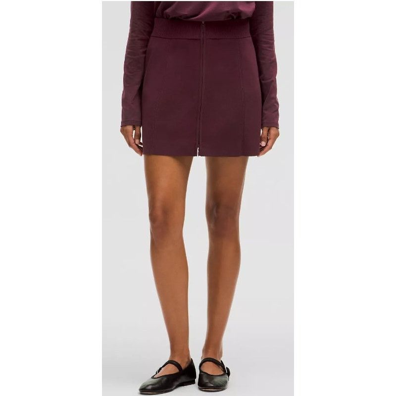 Lululemon Lululemon Skirt Women Small Garnet Purple Knit Mini LW8AMGS Size 26" / US 2 / IT 38 - 2 Thumbnail