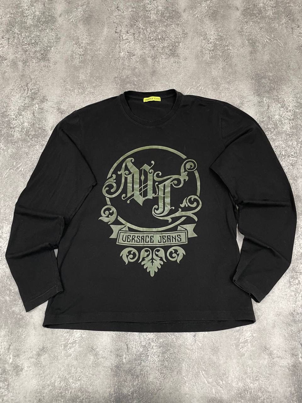 Versace Versace Jeans Men Cotton Long Sleeve T Shirt Top Black SizeL Size US L / EU 52-54 / 3 - 1 Thumbnail