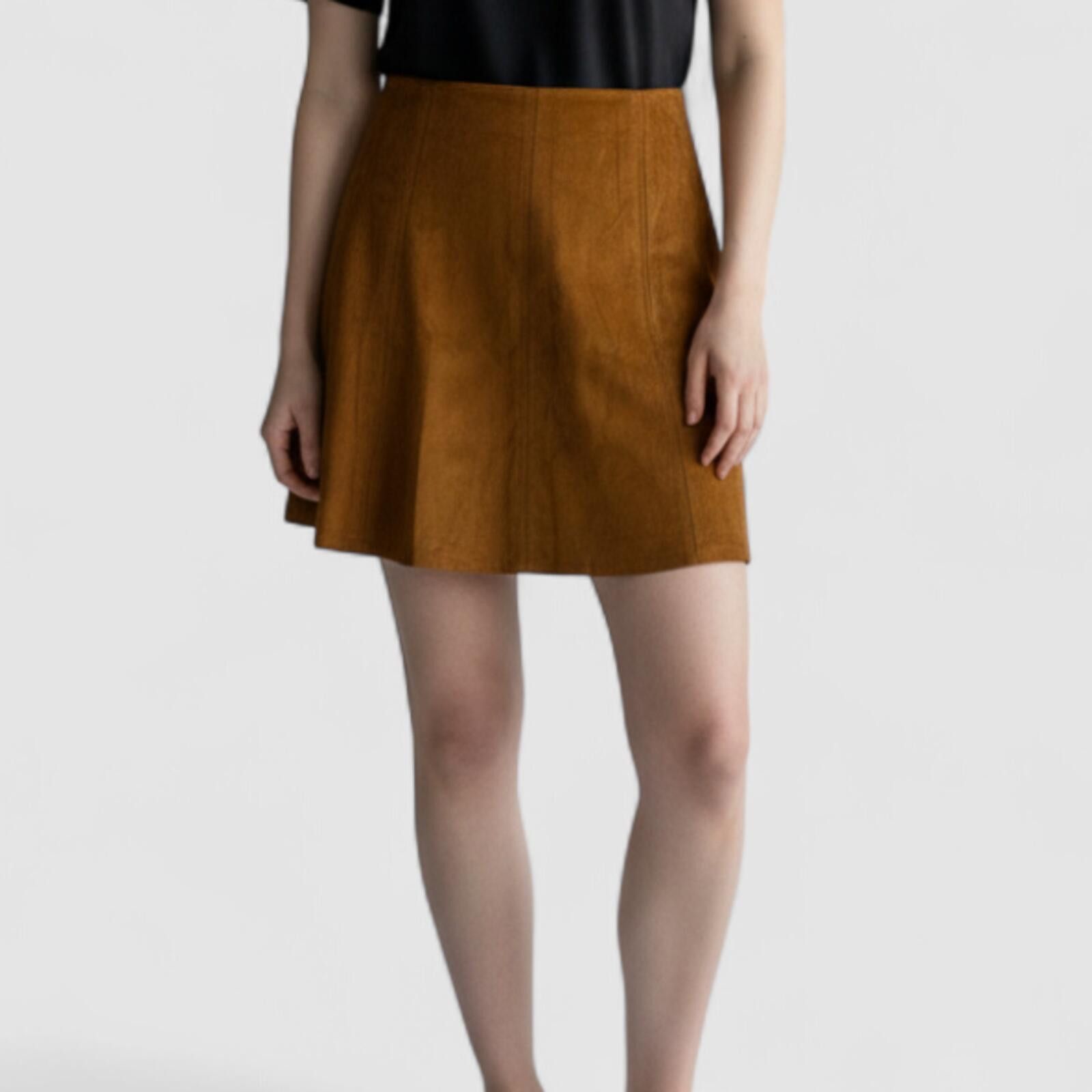 Other LOFT Brown Suede Skirt Womens 0 Xsmall Size 25" / US 0 / IT 36 - 2 Thumbnail