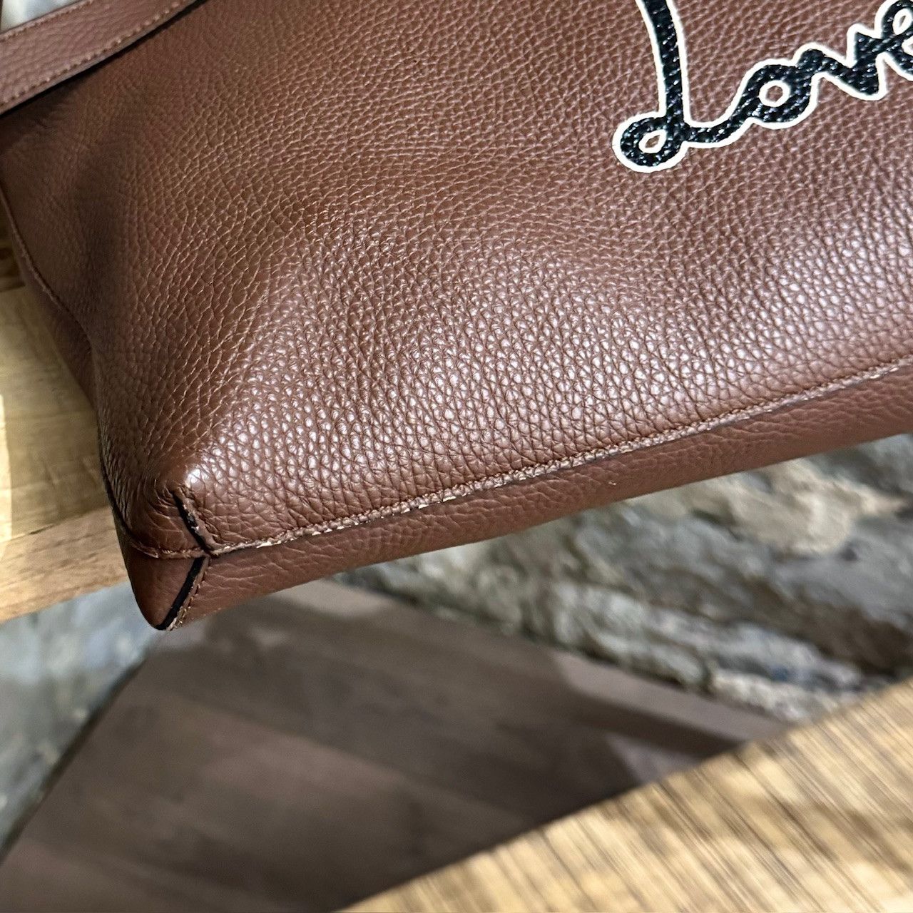 Gucci Gucci Customized Brown Leather Bamboo Handle 2 Way Tote Size ONE SIZE - 12 Thumbnail