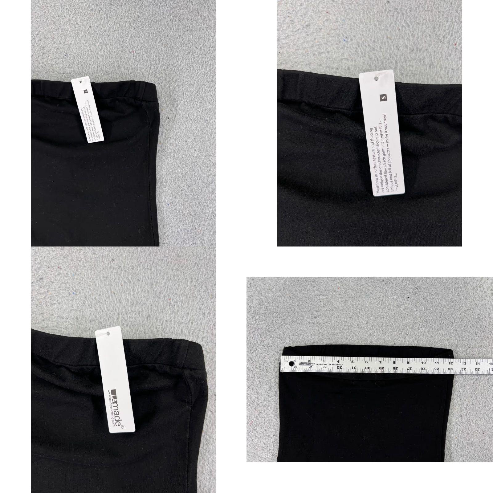 Vintage LA Made Skirt Womens Small Black Jersey Cotton Blend Elastic Waist Floral 90s-Inspired Casual Short Womens Size S / US 4 / IT 40 - 8 Thumbnail