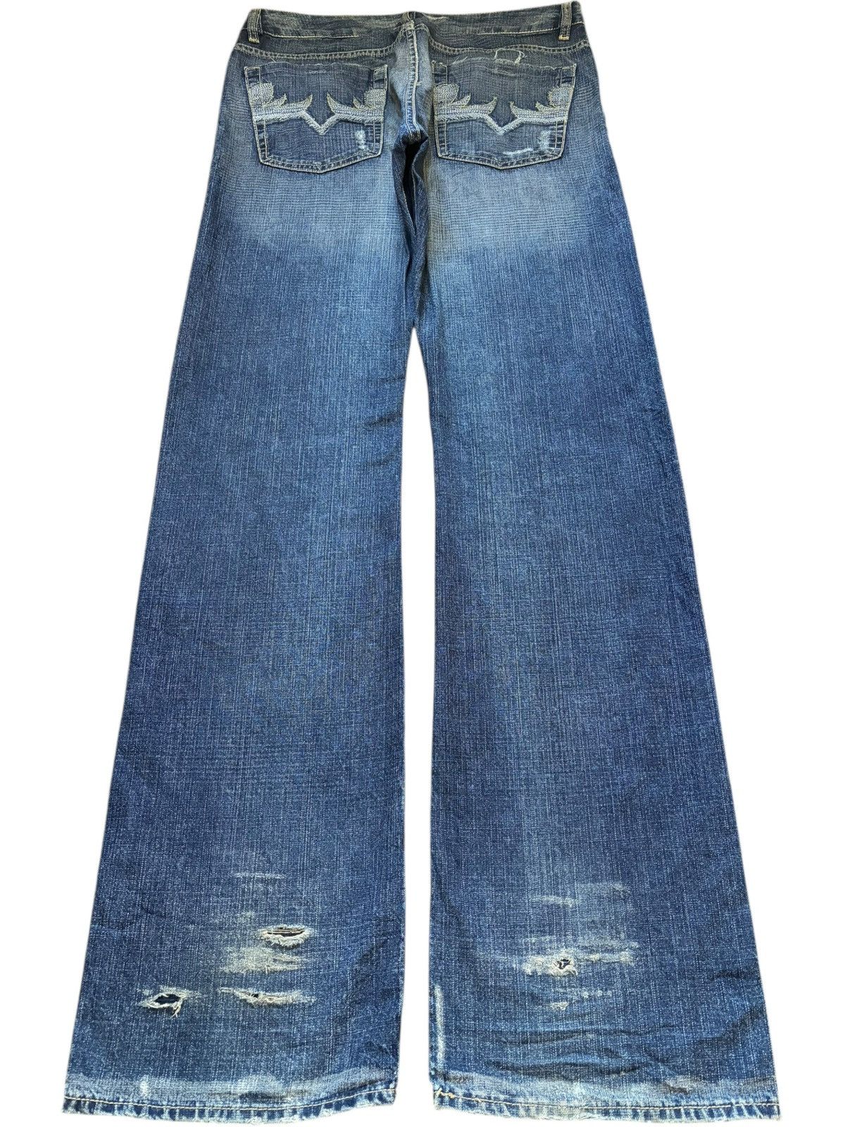 Diesel Vintage Italy Diesel Blue Wash Distressed Baggy Jeans Size US 31 - 2 Thumbnail