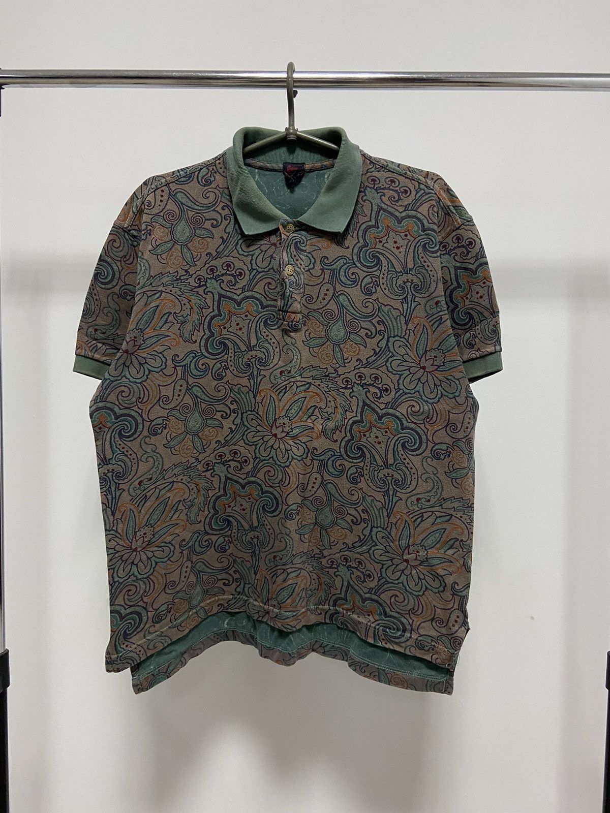 Other Etro Polo T Shirt Vintage overprint Logo Luxury Size US M / EU 48-50 / 2 - 1 Thumbnail