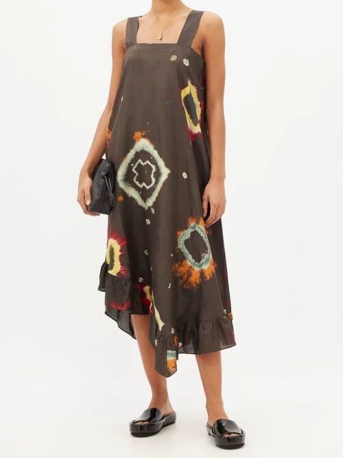 Other Walid Maggy Tie-dye Silk Midi Dress XXS Size XXS / US 00 / IT 34 - 7 Thumbnail