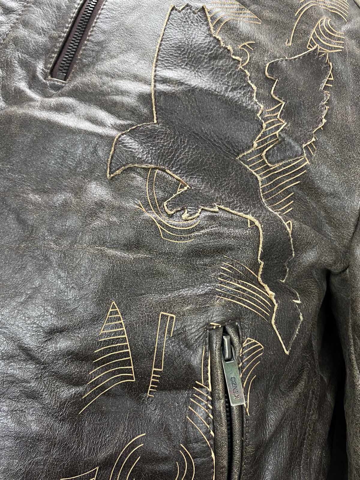 Kenzo Kenzo Homme biker bird Leather Jacket Size US XL / EU 56 / 4 - 3 Thumbnail