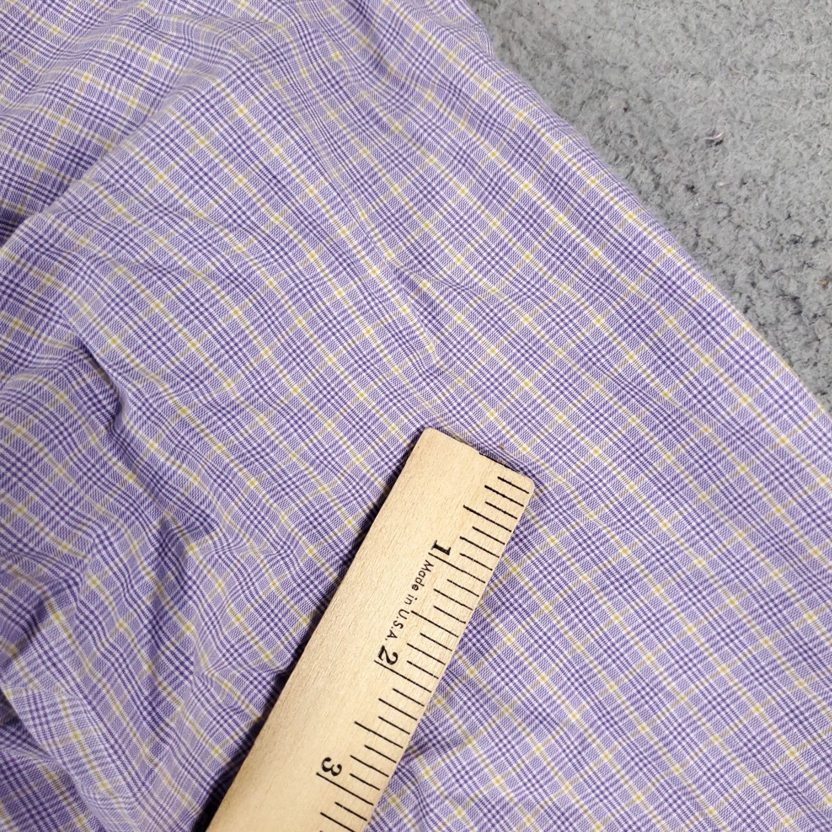 BUGATCHI Bugatchi Uomo Shirt Mens 15.5 Purple Plaid Dress Button Up Long Sleeve Size 40R - 6 Thumbnail