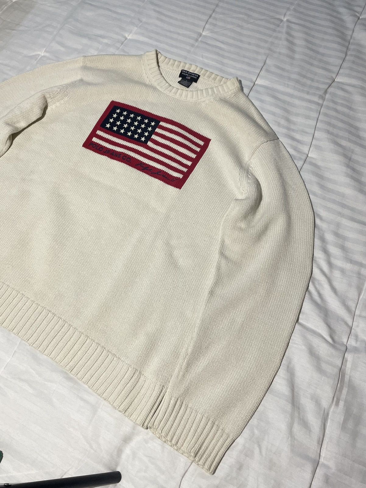 Polo Ralph Lauren Vintage Rare Polo Ralph Lauren American Flag Knight Sweater Size US L / EU 52-54 / 3 - 2 Thumbnail