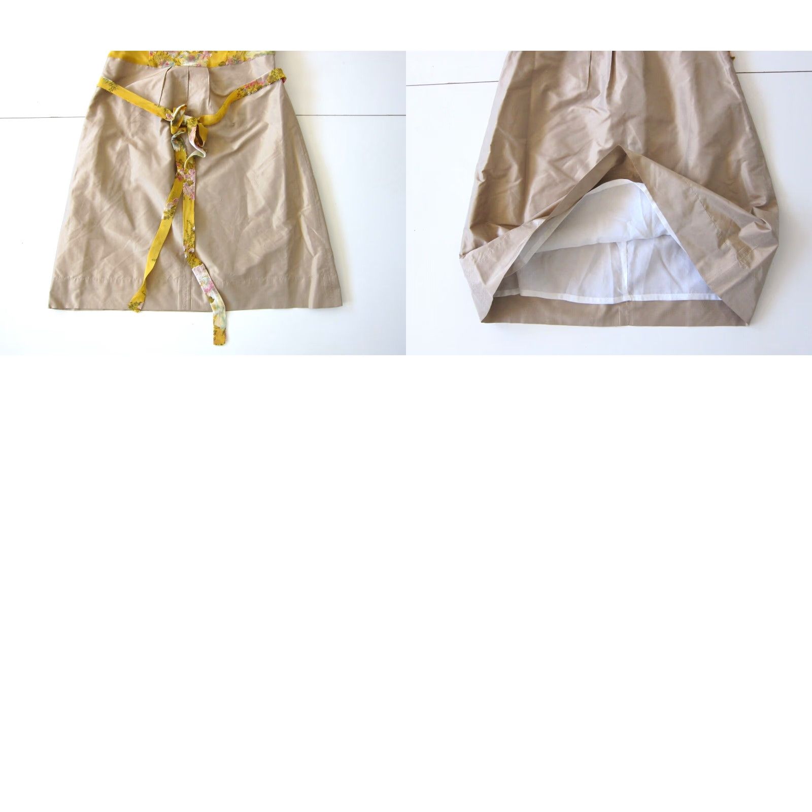 Vintage Black Label San Francisco Yellow Pink Floral Brown Collared Shirt Dress Women 10 Size L / US 10 / IT 46 - 8 Thumbnail