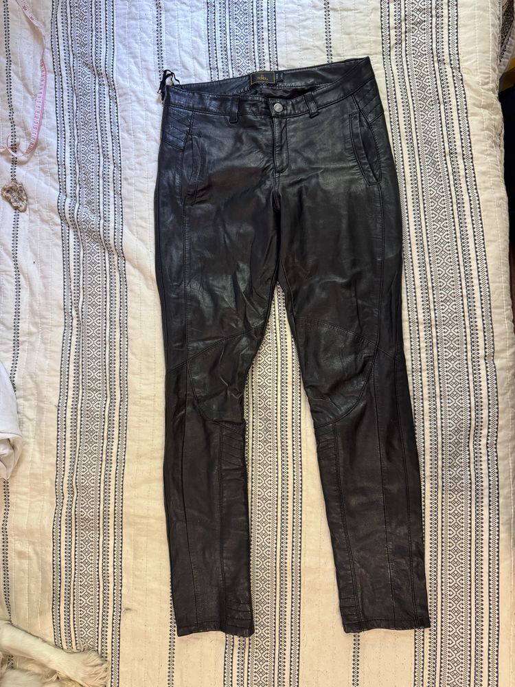 Fendi Vintage Fendi Leather low rise pants Size 27" / US 4 / IT 40 - 2 Thumbnail