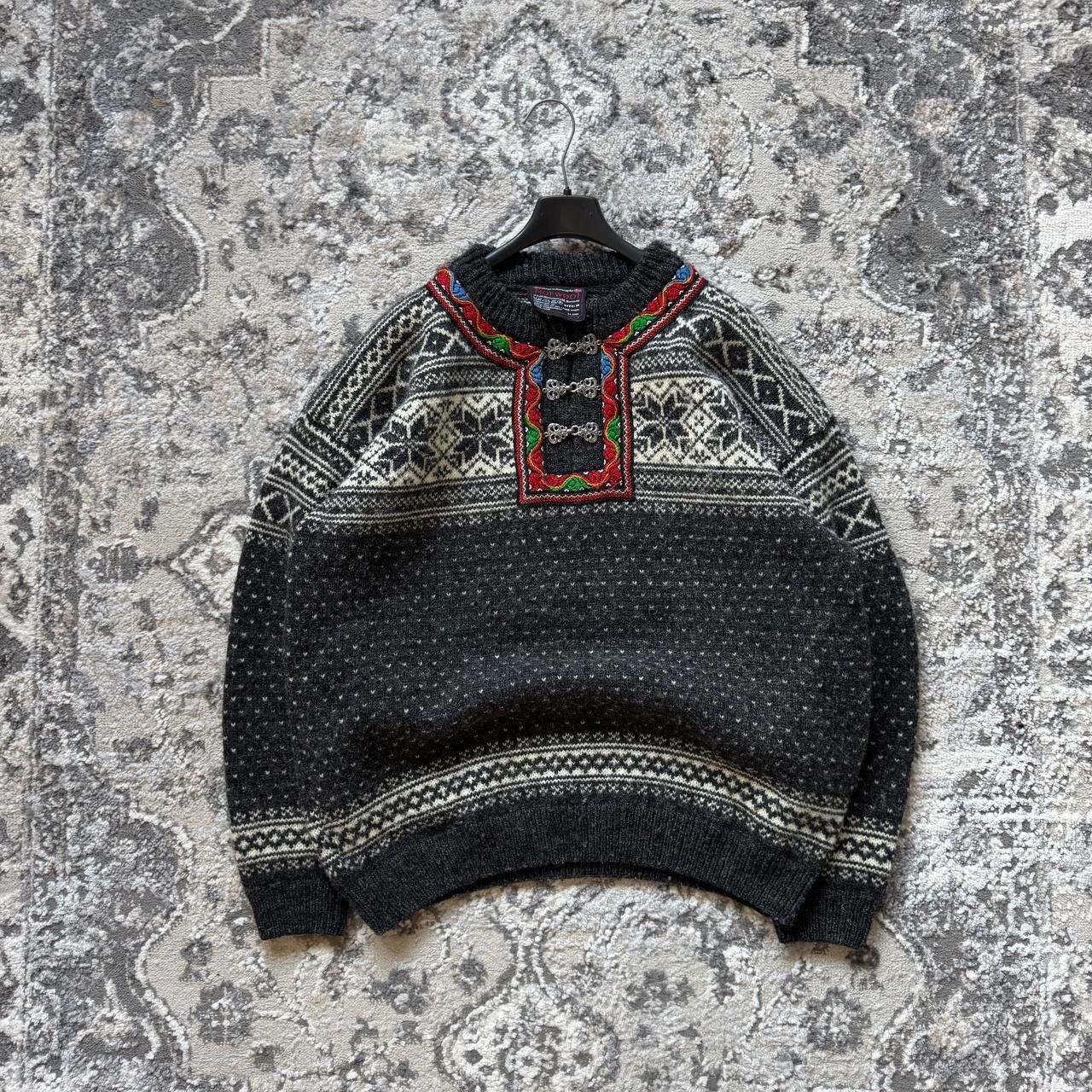 Dale Of Norway Vintage Lana Wool Norwool Knit Fair Isle Heavy Retro Sweater Size US M / EU 48-50 / 2 - 1 Thumbnail