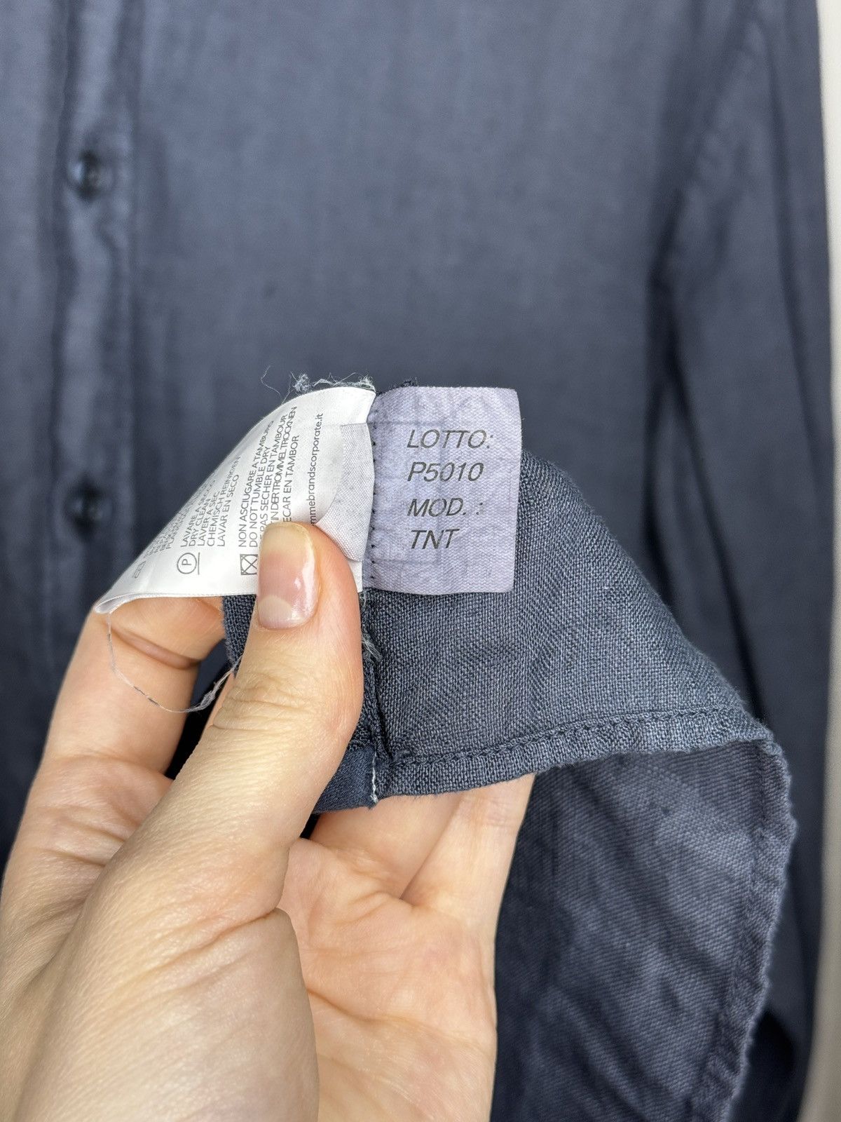 Tintoria Mattei Tintoria Mattei 954 Pure Linen Graphite Garment Dyed Shirt Size US XL / EU 56 / 4 - 12 Thumbnail