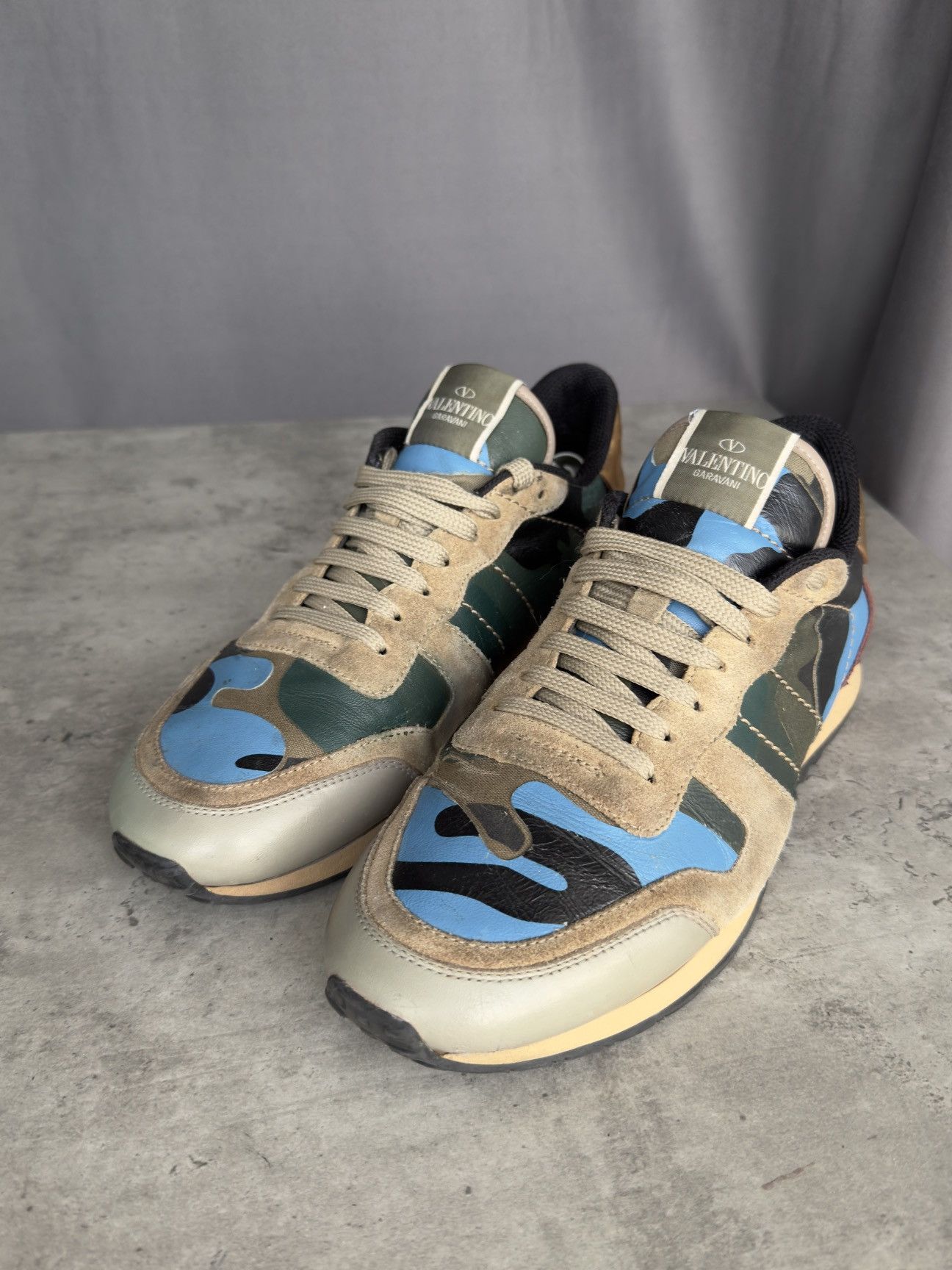 Valentino Valentino Garavani Camouflage Rockrunner Sneakers men’s us8 Size US 8 / EU 41 - 2 Thumbnail